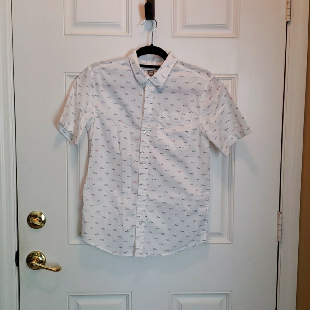 Boys, short sleeve, Old Navy patterned dress shirt